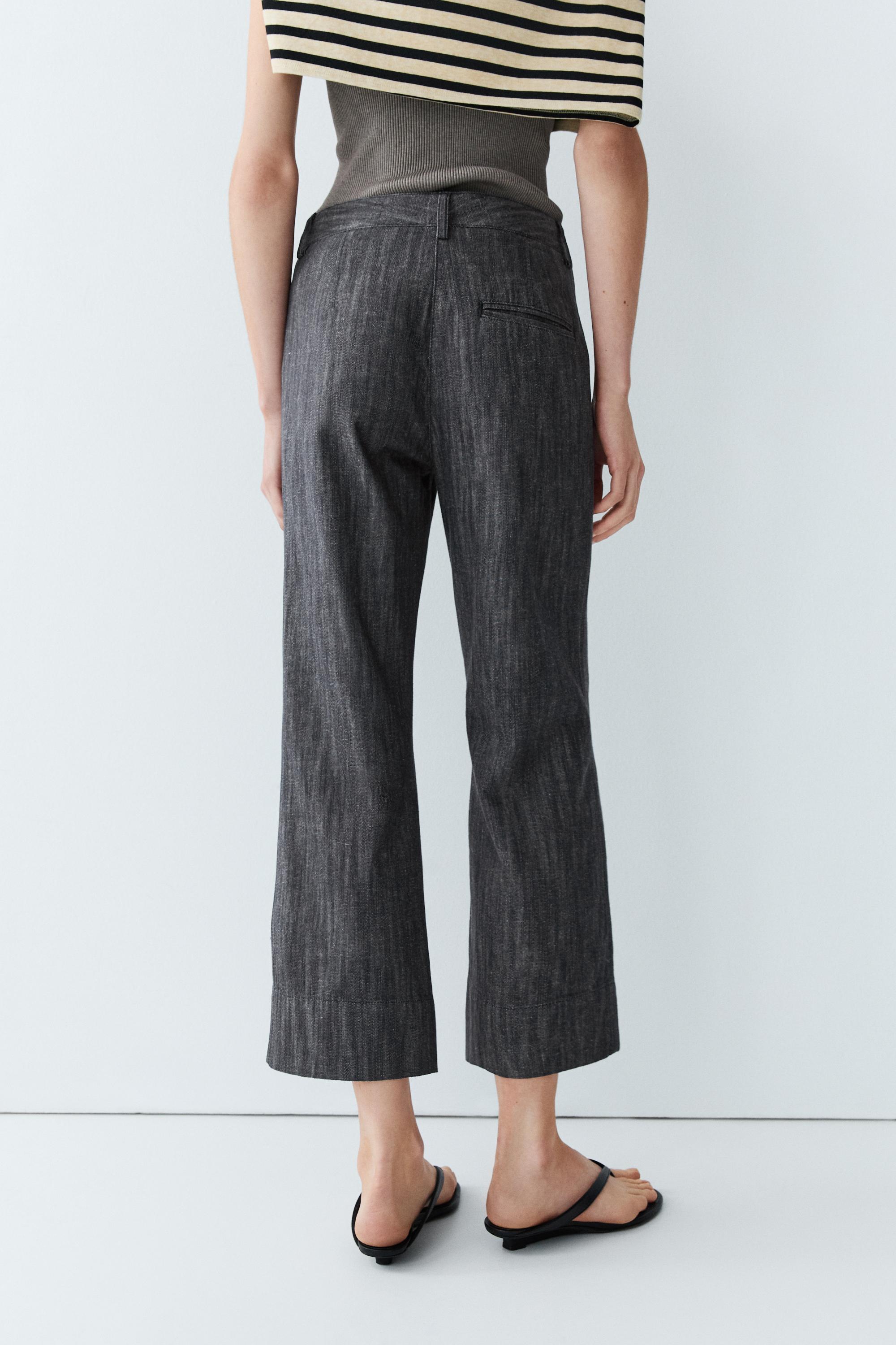 Pantalon flare cropped